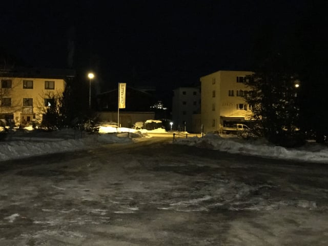 Stockdunkle Nacht in St. Moritz