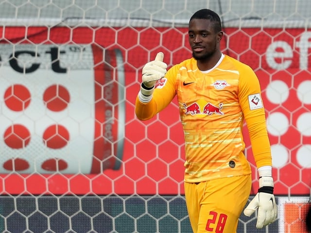 Yvon Mvogo kam in der Hinrunde in der Bundesliga nur einmal über 90 Minuten zum Einsatz. Yvon Mvogo kam in der Hinrunde in der Bundesliga nur einmal über 90 Minuten zum Einsatz.
