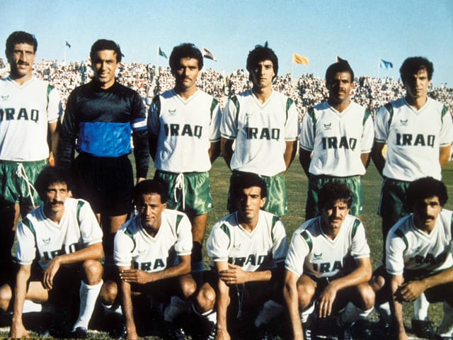 Ahmed Radhi im Trikot der irakischen Nationalelf. Ahmed Radhi im Trikot der irakischen Nationalelf.