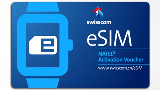 Eine Aktivierungskarte für eine eSIM. Eine Aktivierungskarte für eine eSIM.