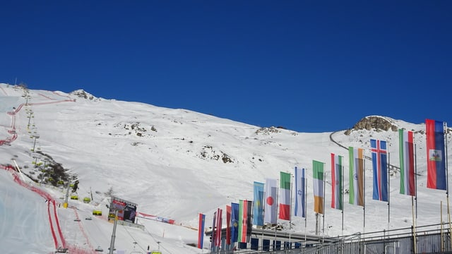 WM-Piste bei strahlendem Sonnenschein WM-Piste bei strahlendem Sonnenschein