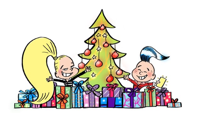 Team FLS vor dem Christbaum Team FLS vor dem Christbaum