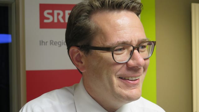 Benedikt Würth im Studio von Radio SRF Regionaljournal Ostschweiz Benedikt Würth im Studio von Radio SRF Regionaljournal Ostschweiz