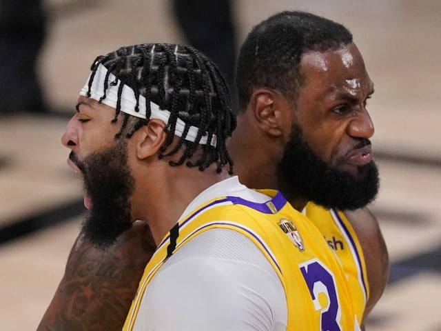 Anthony Davis und LeBron James. Anthony Davis und LeBron James.