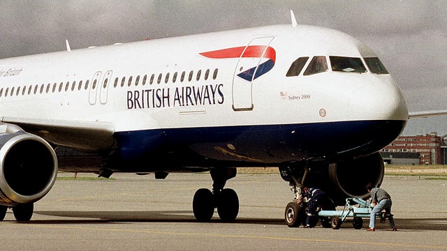 Ein Flugzeug der British Airways Ein Flugzeug der British Airways