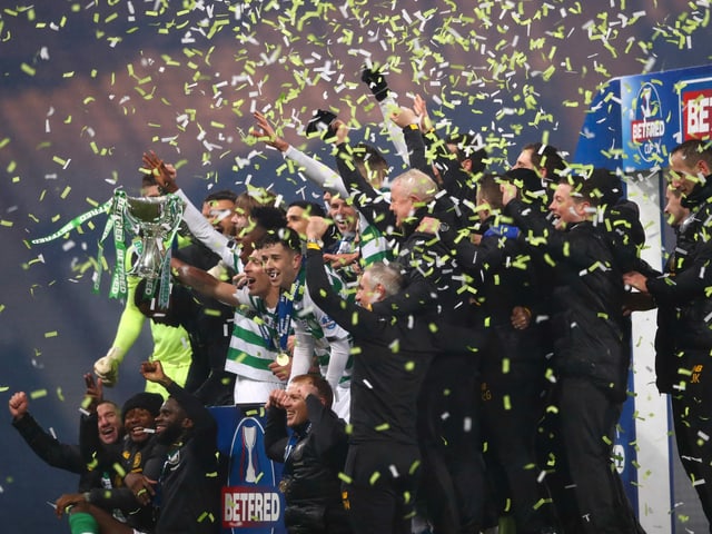 Celtic Glasgow in Feierlaune. Celtic Glasgow in Feierlaune.