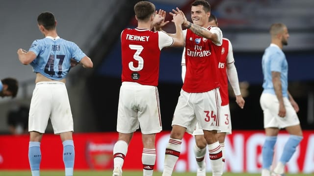Granit Xhaka und Arsenal stehen im Final des FA Cups. Granit Xhaka und Arsenal stehen im Final des FA Cups.
