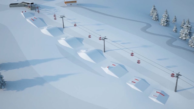 Visualisaziun dal nov Snowpark a Somtgant. Visualisaziun dal nov Snowpark a Somtgant.