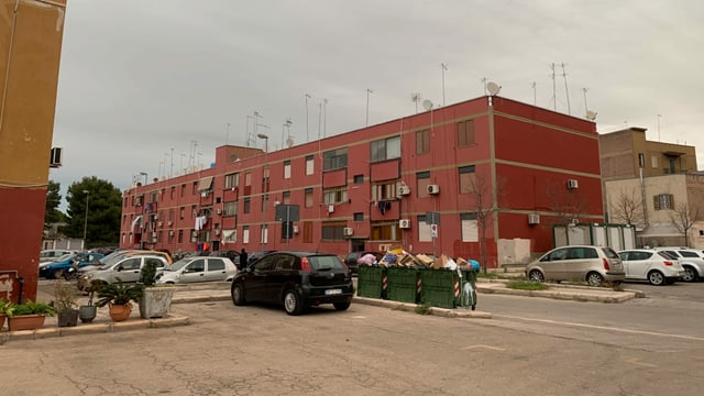 Häuser im betroffenen Quartier Tamburi. Häuser im betroffenen Quartier Tamburi.