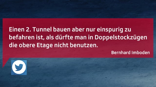 Einblender mit der Frage von Bernhard Imboden auf Twitter. Einblender mit der Frage von Bernhard Imboden auf Twitter.