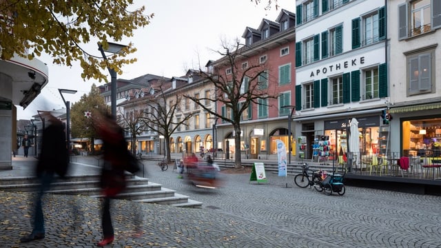 Eine Szene aus Langenthal. Eine Szene aus Langenthal.