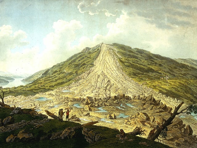 Bild von einem Bergsturz