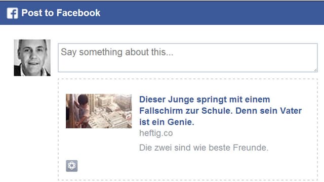Click-Köder mit Titel: Dieser Junge springt mit Fallschirm zur Schule. Click-Köder mit Titel: Dieser Junge springt mit Fallschirm zur Schule.