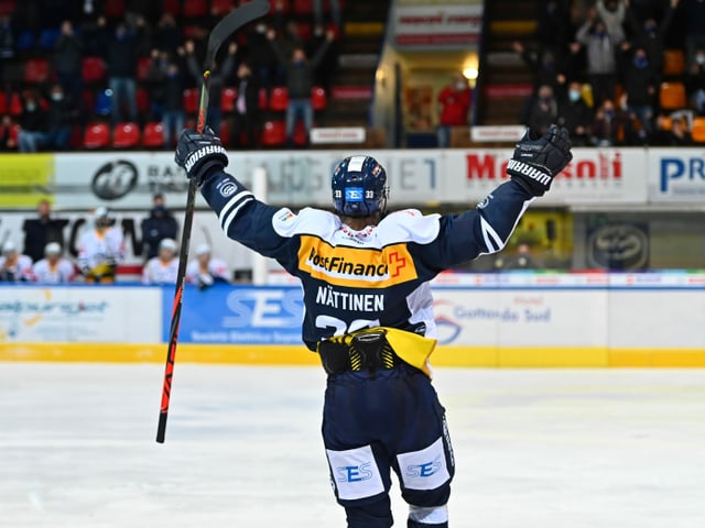 Ambris Julius Nättinen bejubelt einen Treffer Ambris Julius Nättinen bejubelt einen Treffer