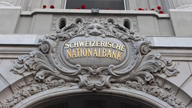 Die Fassade der Schweizerischen Nationalbank in Bern. Die Fassade der Schweizerischen Nationalbank in Bern.