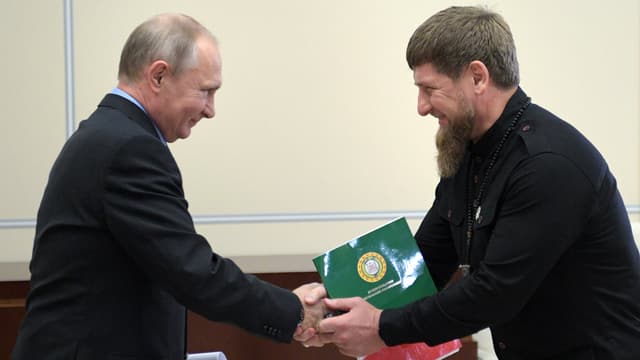 Putin und Kadyrow. Putin und Kadyrow.