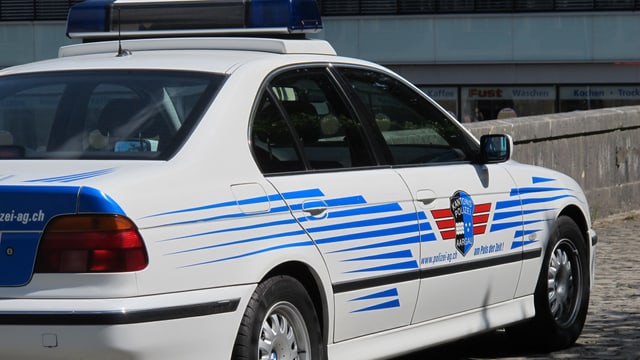 Auto der Aargauer Kantonspolizei. Auto der Aargauer Kantonspolizei.