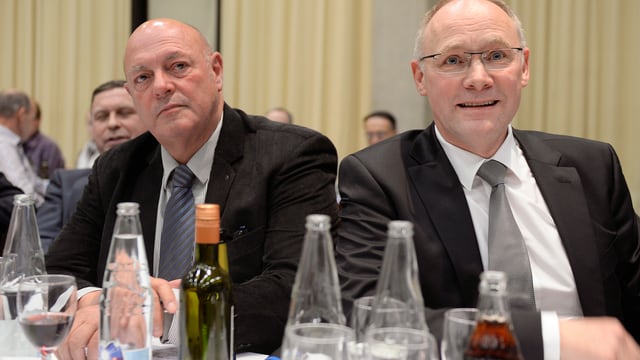 Giezendanner und Knecht am SVP-Parteitag Giezendanner und Knecht am SVP-Parteitag