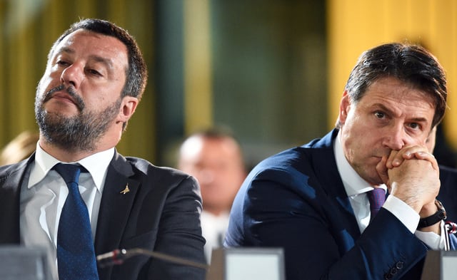 Matteo Salvini und Giuseppe Conte Matteo Salvini und Giuseppe Conte