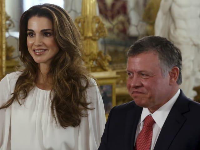 Der König von Jordanien, Abdullah II, und seine Frau Rania. Der König von Jordanien, Abdullah II, und seine Frau Rania.