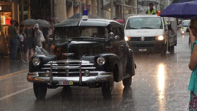Historisches Polizeiauto Historisches Polizeiauto