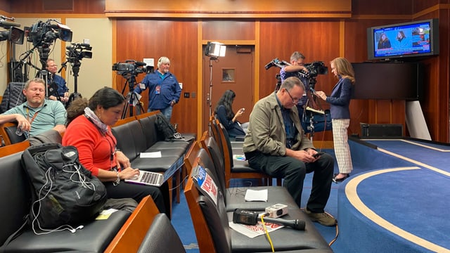 Medienzimmer im Weissen Haus. Medienzimmer im Weissen Haus.
