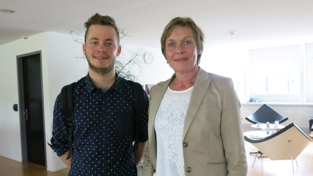 Valentin Schroeteler nach dem Gespräch mit FDP-Kantonsrätin Angela Päffli über das Sparpaket im Bildungsbereich. Valentin Schroeteler nach dem Gespräch mit FDP-Kantonsrätin Angela Päffli über das Sparpaket im Bildungsbereich.