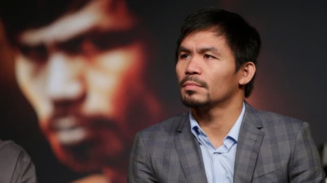 Manny Pacquiao blickt grimmig Manny Pacquiao blickt grimmig