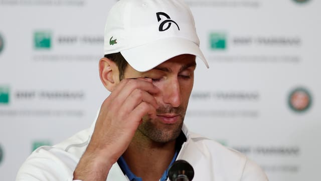 Novak Djokovic nach dem French-Open-Aus. Novak Djokovic nach dem French-Open-Aus.