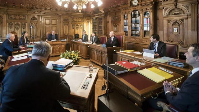 Symbolbild: Die Bundesrätinnen und Bundesräte im Bundesratszimmer. Symbolbild: Die Bundesrätinnen und Bundesräte im Bundesratszimmer.
