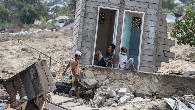 Zerstörtes Haus auf Sulawesi Zerstörtes Haus auf Sulawesi