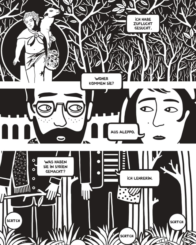 Eine Comic-Zeichnung in schwarz-weiss. Eine Comic-Zeichnung in schwarz-weiss.