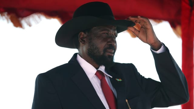 Der Präsident von Südsudan Salva Kiir. Der Präsident von Südsudan Salva Kiir.