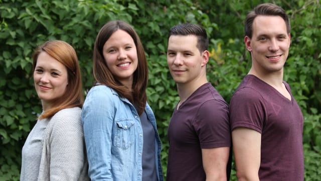 (v.l.) Isabelle, Michelle, Philipp und Nicolas Schorer. (v.l.) Isabelle, Michelle, Philipp und Nicolas Schorer.