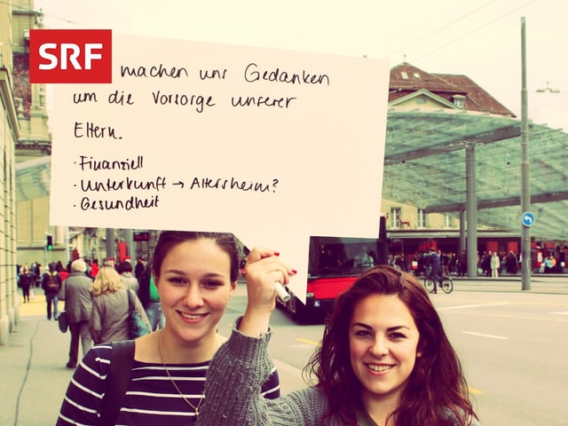 Person mit Sprechblase