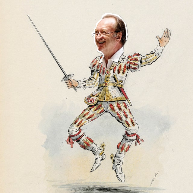 Karikatur: Harnoncourt als Musketier Karikatur: Harnoncourt als Musketier