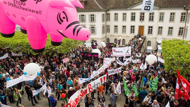 Demonstration von Lehrern Demonstration von Lehrern