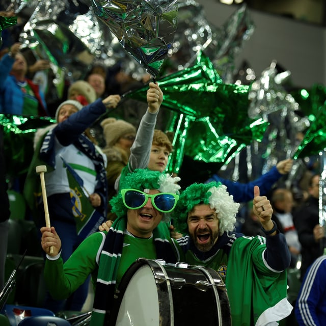 Nordirische Fussballfans Nordirische Fussballfans