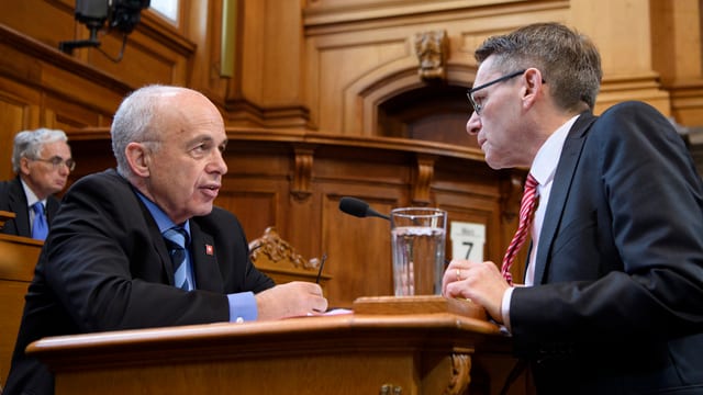 Finanzminister Ueli Maurer und Ständerat Pirmin Bischof Finanzminister Ueli Maurer und Ständerat Pirmin Bischof