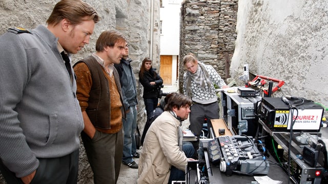 Filmset von «Sennentuntschi». Filmset von «Sennentuntschi».