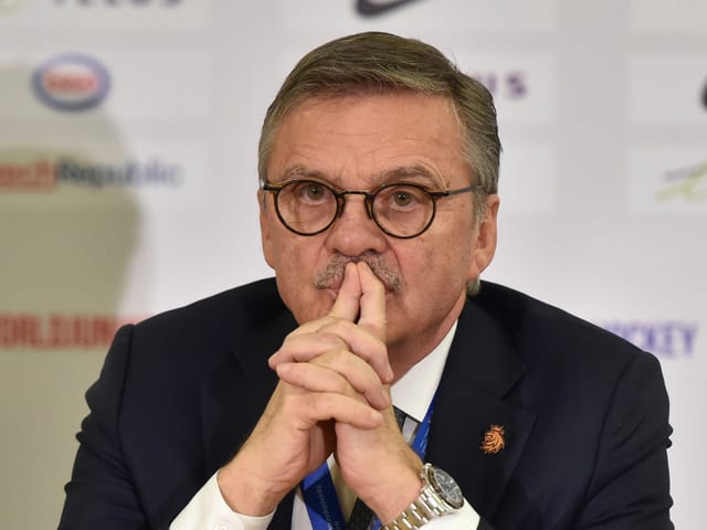 IIHF-Präsident René Fasel. IIHF-Präsident René Fasel.