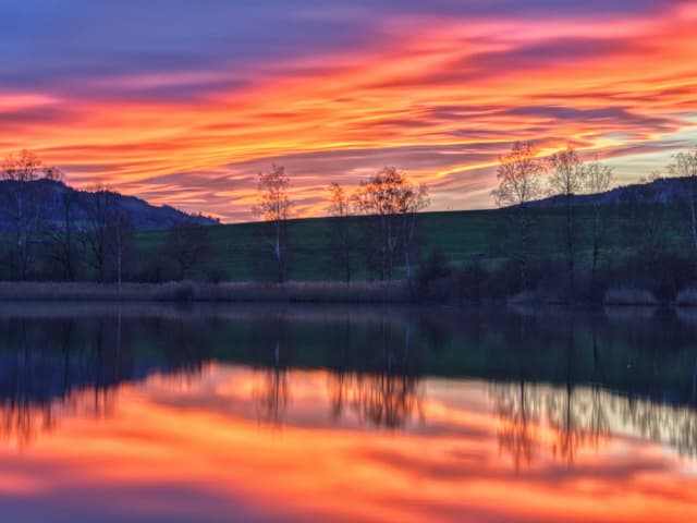 Spiegelung im See.