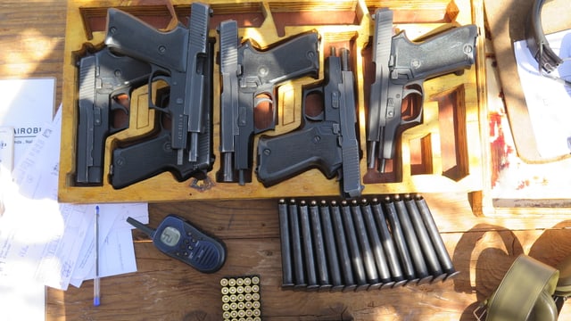 Das VBS liefert Waffen und Munition. Pro Jahr werden in Kenia 6000 Patronen verschossen Das VBS liefert Waffen und Munition. Pro Jahr werden in Kenia 6000 Patronen verschossen
