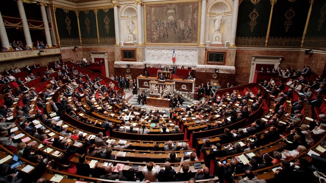 Eine Aufnahme des französischen Parlaments. Eine Aufnahme des französischen Parlaments.