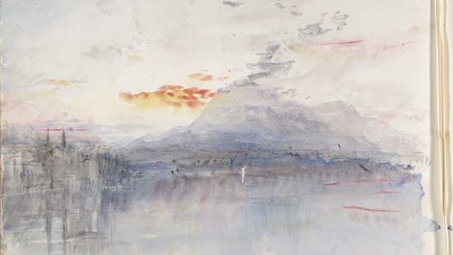 Ein Aquarell von William Turner: Die Rigi. Ein Aquarell von William Turner: Die Rigi.