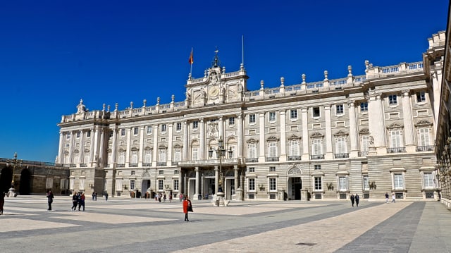 Blick auf den Känigspalast in Madrid Blick auf den Känigspalast in Madrid