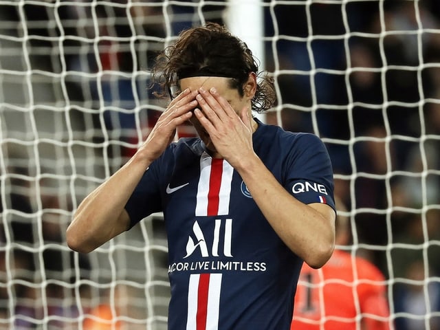 Edinson Cavani von Tabellenführer Paris St-Germain. Edinson Cavani von Tabellenführer Paris St-Germain.