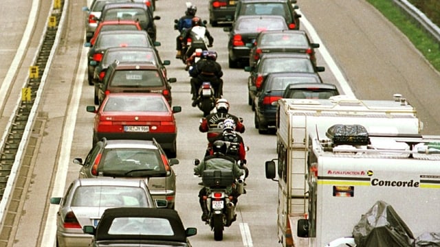 Stau auf Autobahn. Stau auf Autobahn.