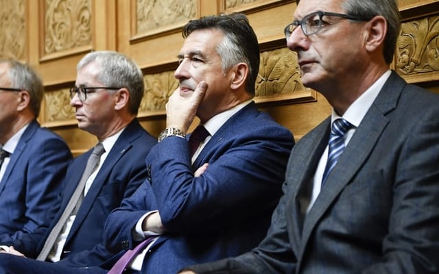 Von links: Der Obwaldner Erich Ettlin (CVP), der Nidwaldner Hans Wicki (FDP) und der Urner Josef Dittli (FDP). Von links: Der Obwaldner Erich Ettlin (CVP), der Nidwaldner Hans Wicki (FDP) und der Urner Josef Dittli (FDP).