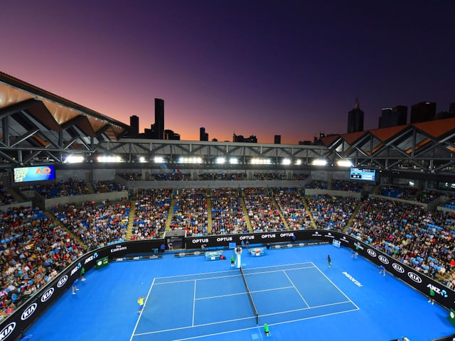 Die zweitgrösste Arena der Australian Open bei einer Night Session. Die zweitgrösste Arena der Australian Open bei einer Night Session.